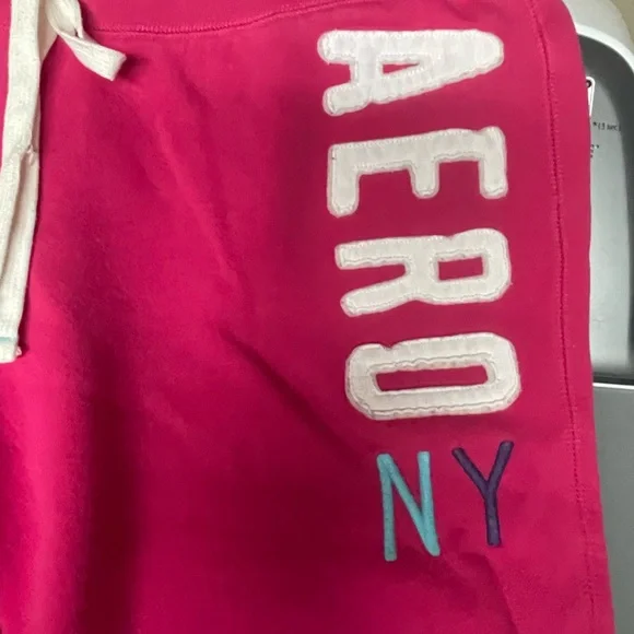 NY Aeropostale Pink Sweatpants Capris - Picture 4 of 8